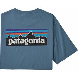 Patagonia P-6 Logo Organic Cotton T-shirt - Pigeon Blue