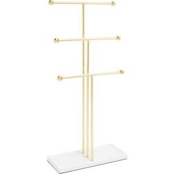 Umbra Trigem Jewelry Stand - White/Brass