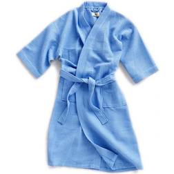 Hay Waffle Bathrobe - Sky Blue