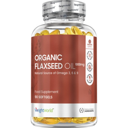 WeightWorld Flaxseed Oil 1000 mg 180 Cápsulas Essential Omega 3 90 pcs