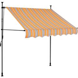 vidaXL Manual Retractable Markis with LED 100x120cm