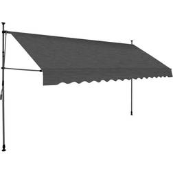 vidaXL Manual Retractable Markis with LED 350x120cm