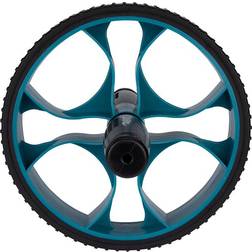 Avento fitnesswiel Power Ab-Roller 17 cm zwart/blauw