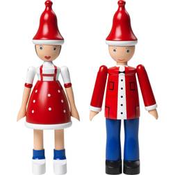 Kay Bojesen Lise & Ole Red Dekorationsfigur 17.5cm 2stk