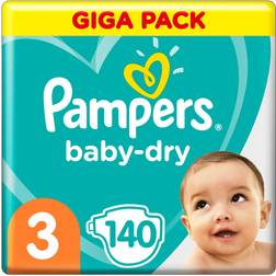 Pampers Baby-Dry Size 3 A 12 Ore Di Protezione, Per 6-10Kg 2920 Gr