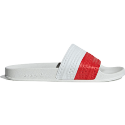 adidas Adilette - Cloud White/Cloud White/Red