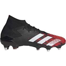 adidas Predator Mutator 20.1 Soft Ground Boots - Core Black/Cloud White/Active Red