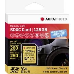 AgfaPhoto High Speed ​​Professional SDXC Class 10 UHS-II U3 ​​V90 128GB
