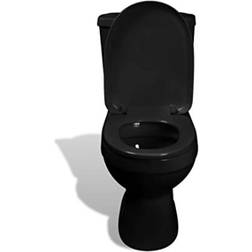 vidaXL Toilette con Cisterna Nera