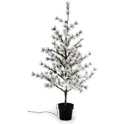 Nordic Winter Artificial Larch Tree with Light & Snow White Julgran 120cm