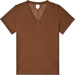 Boob The-Shirt V-neck Brown, Female, Ropa, maternidad, Marrón