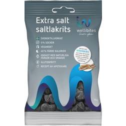Wellibites Extra Salty Liquorice 70g 1pak