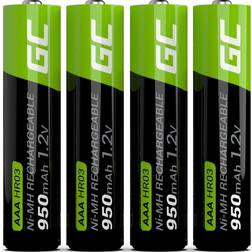 Green Cell rechargeable batteries 4x aaa hr03 950mah