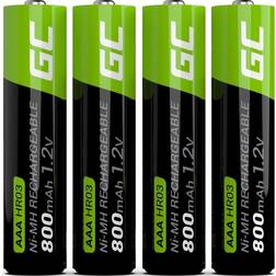 Green Cell rechargeable batteries 4x aaa hr03 800mah