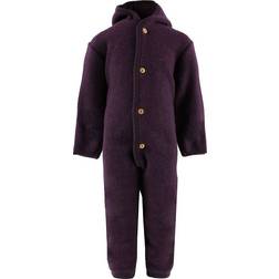 ENGEL Natur Hooded Fleece Overall - Lilac Melange (575722-059E)