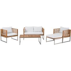 Beliani Bermuda Loungeset, 1 Bord inkl. 2 Stolar & 1 Soffor