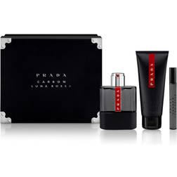 Prada Luna Rossa Carbon Gift Set EdT 100ml + EdT 10ml + Shower Gel 100ml