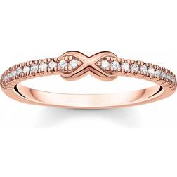 Thomas Sabo Charm Club Infinity Ring - Rose Gold/White