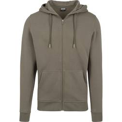 Urban Classics Basic Zip Hoodie - Army Green