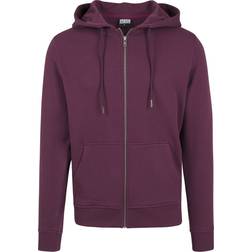 Urban Classics Basic Zip Hoodie - Cherry