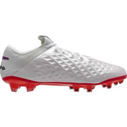 NIKE Tiempo Legend 8 Elite FG - White/Photon Dust/Flash Crimson