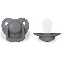 Filibabba Pacifiers Dark Grey 0-6m 2-pack