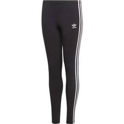 Adidas Girl's 3-Stripes Leggings - Black/White (ED7820)