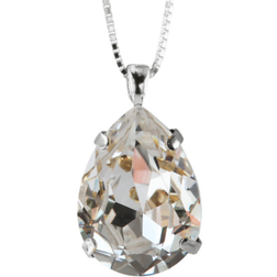 Caroline Svedbom Classic Drop Necklace - Silver/Transparent