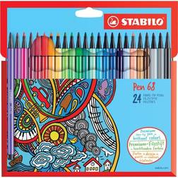 Stabilo Pen 68 Fibre Tip 24-pack