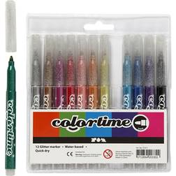 Colortime Glitter Marker 12-pack