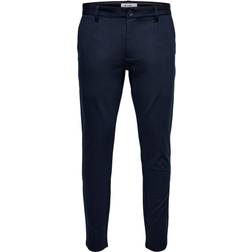 Only & Sons Pantalón Chino 'MARK' Azul Oscuro/Blanco