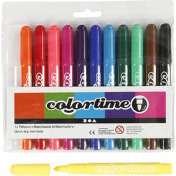 Colortime Felt Tip Pens Standard Colors 12-pack