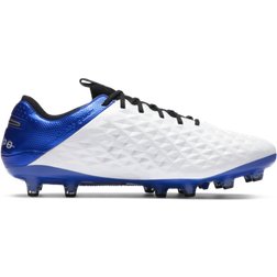 Nike Tiempo Legend 8 Elite AG - White/Hyper Royal/Metallic Silver/Black