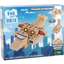 Fab Brix Wooden Bricks Transportation 3 in 1