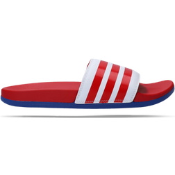 Adidas Adilette Comfort - Cloud White/Scarlet/Royal Blue