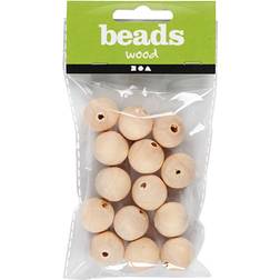 Beads Wood 20mm 14pcs