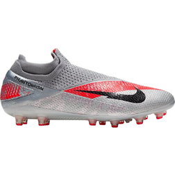 Nike Phantom Vision 2 Elite Metallic Grey Crimson - Silver Men's