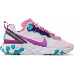 Nike React Element 55 W - Magic Flamingo/Eggplant/Oracle Aqua/Vivid Purple