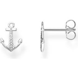 Thomas Sabo Anchor Ear Studs - Silver/White