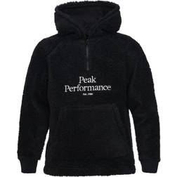 Peak Performance Junior Original Pile Half Zip Hood - Black (G66787020-050)