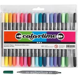 Colortime Double Feltpens 20-pack