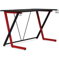 Alphason Phantom Gaming Desk - Black/Red, 1350x540x765mm