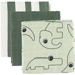 Done by Deer Burp Cloth 3-pack Deer Friends