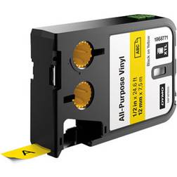 DYMO XTL All-Purpose Vinyl Black on Yellow