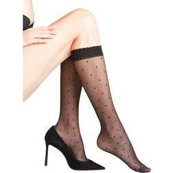 Falke Dot Knee-High Polvisukat - Musta