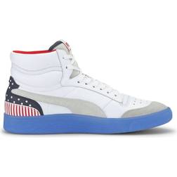 Puma Ralph Sampson Mid 4thofJuly - Puma White/Peacoat/High Risk Red