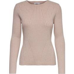 Only Long Sleeved Rib Pullover - Pink/Rose Smoke