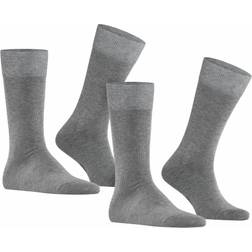 Falke Happy Crew Socks 2-Pack - Light Grey