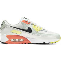 Nike Air Max 90 White/Green/Bright Mango Women's