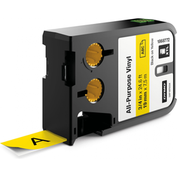 DYMO XTL All-Purpose Vinyl Black on Yellow